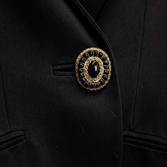 Lolita Lempicka Black Rhinestone Fringe Blazer - Picture 8 of 8